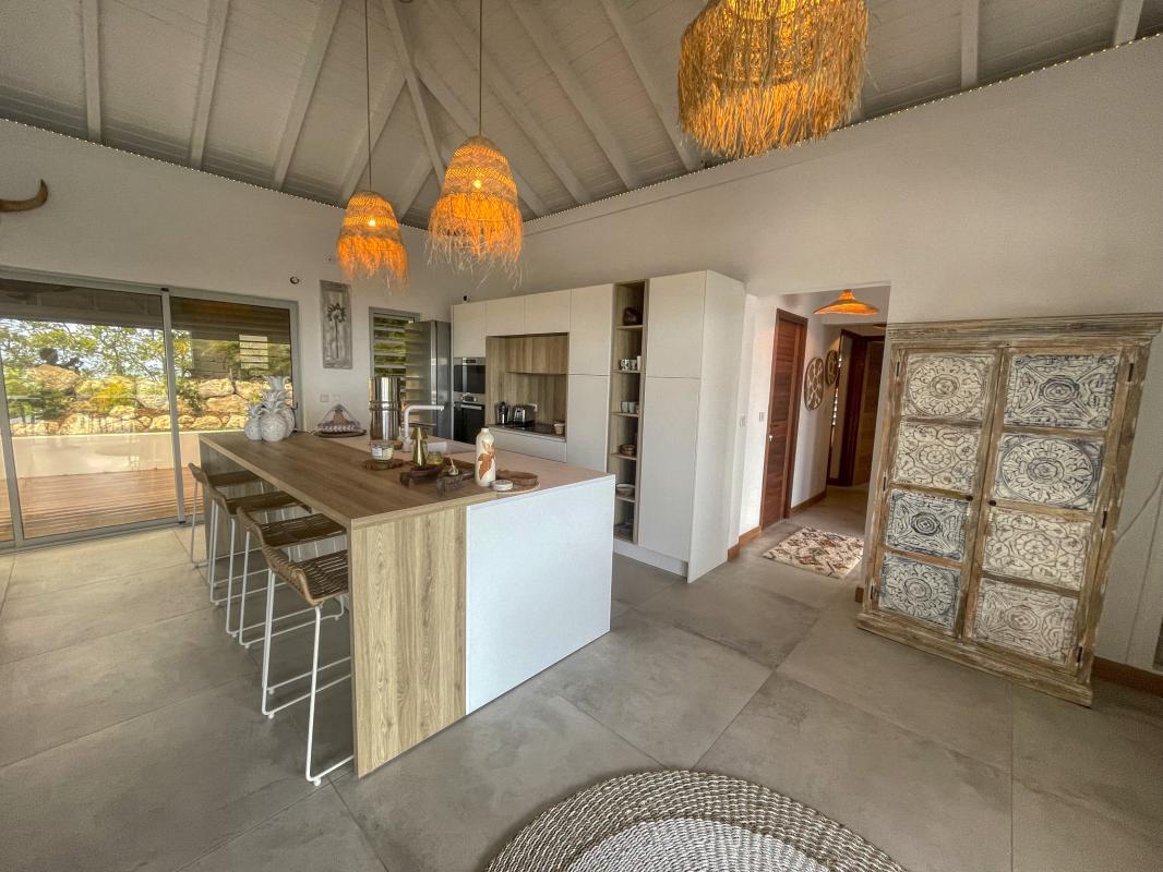 13.Location villa piscine vue mer Saint François Guadeloupe_Espace de vie